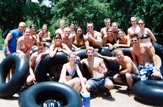 Just a couple of friends tubing